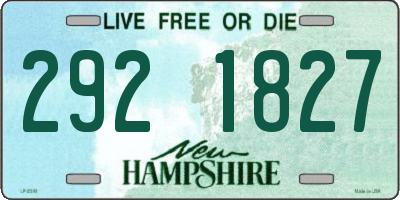 NH license plate 2921827