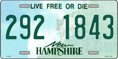 NH license plate 2921843
