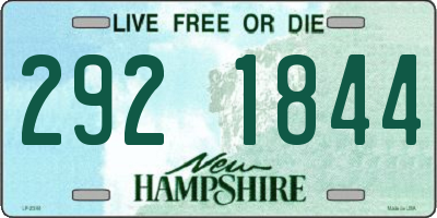 NH license plate 2921844
