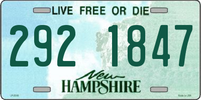 NH license plate 2921847