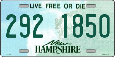 NH license plate 2921850
