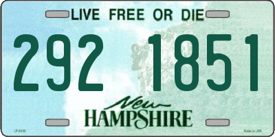 NH license plate 2921851