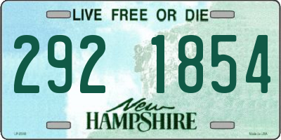 NH license plate 2921854