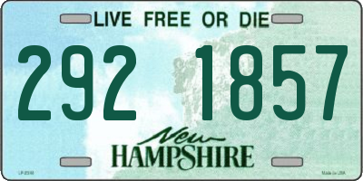 NH license plate 2921857