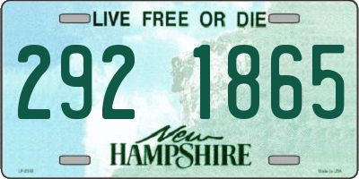NH license plate 2921865