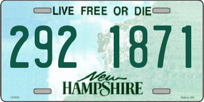 NH license plate 2921871