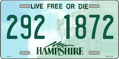 NH license plate 2921872
