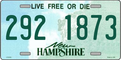 NH license plate 2921873