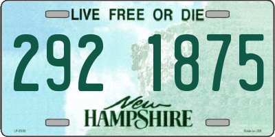 NH license plate 2921875