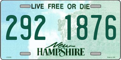 NH license plate 2921876