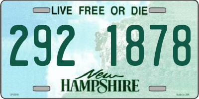 NH license plate 2921878