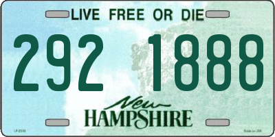 NH license plate 2921888