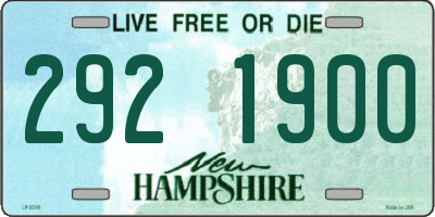 NH license plate 2921900