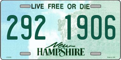 NH license plate 2921906
