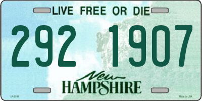 NH license plate 2921907