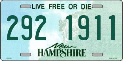 NH license plate 2921911