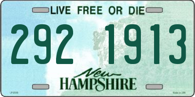 NH license plate 2921913