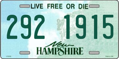 NH license plate 2921915