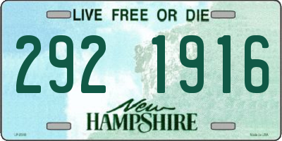 NH license plate 2921916