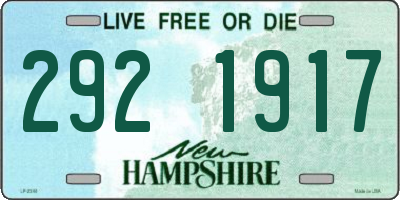 NH license plate 2921917