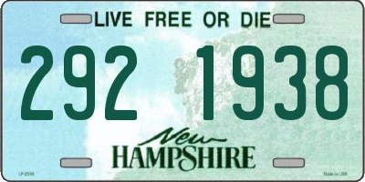 NH license plate 2921938