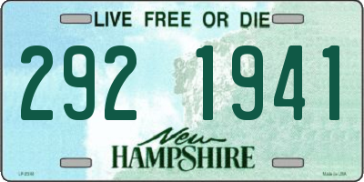 NH license plate 2921941