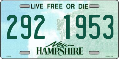 NH license plate 2921953