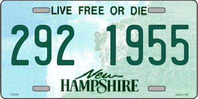 NH license plate 2921955