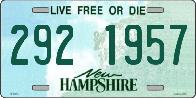 NH license plate 2921957