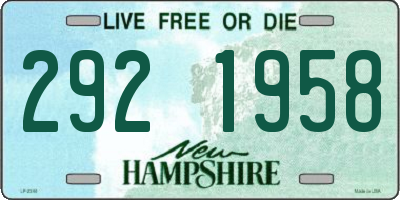 NH license plate 2921958