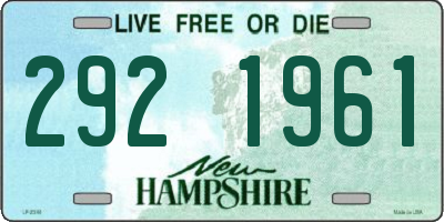 NH license plate 2921961