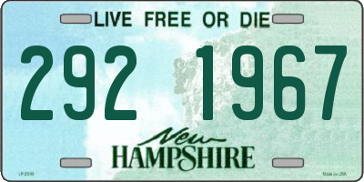 NH license plate 2921967