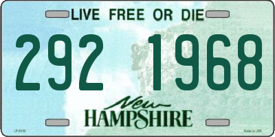 NH license plate 2921968