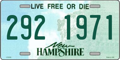 NH license plate 2921971