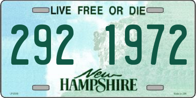 NH license plate 2921972