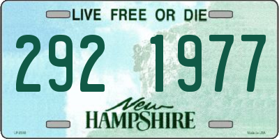 NH license plate 2921977