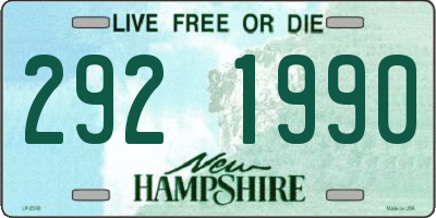 NH license plate 2921990