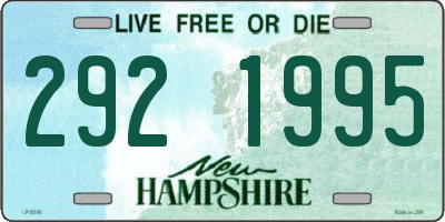 NH license plate 2921995