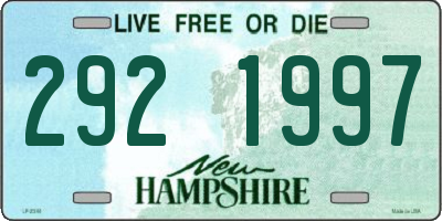 NH license plate 2921997