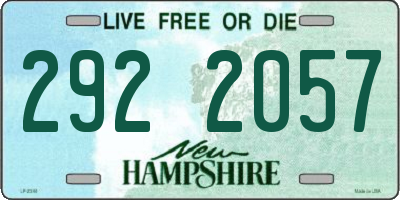NH license plate 2922057