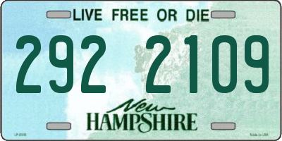 NH license plate 2922109