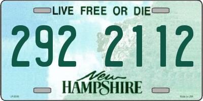 NH license plate 2922112
