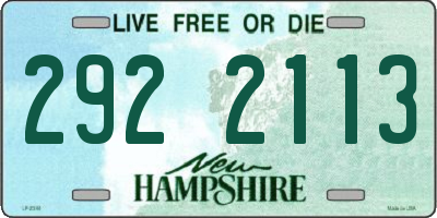 NH license plate 2922113