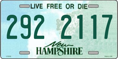 NH license plate 2922117