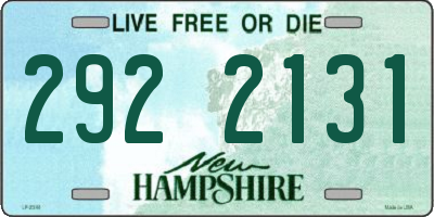 NH license plate 2922131