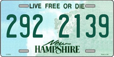 NH license plate 2922139