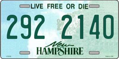 NH license plate 2922140