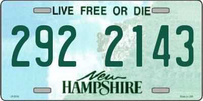 NH license plate 2922143