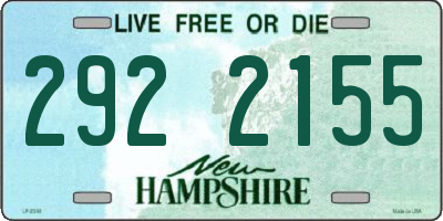NH license plate 2922155