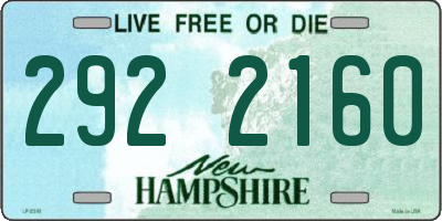 NH license plate 2922160